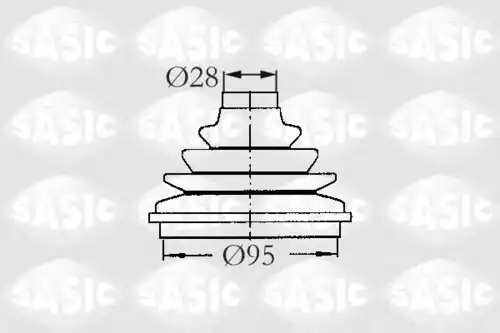 к-кт пыльника ШРУСа наружного! Peugeot Expert 1.6/1.9D/TD 96> 2933003 SASIC