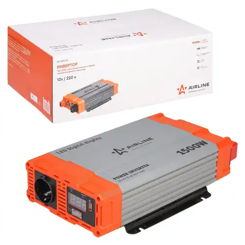 инвертор! 12в-220в, 1500 вт API-1500-08 AIRLINE