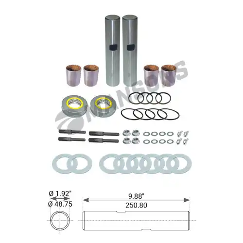 ремкомплект шкворней! с м/керамическими втулками, на ось Meritor FRL FLA 580.026 MANSONS