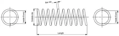 Пружина подвески, передняя ось SE2324 MONROE