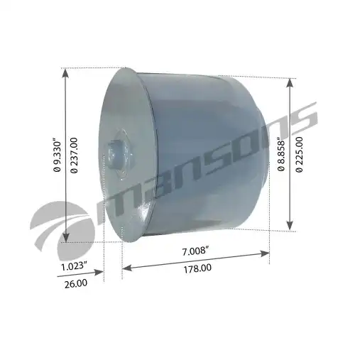 стакан пневмоподушки ! d237xd225 H=178mm на ленивец! Volvo FH12 300.516 MANSONS