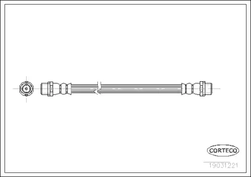 шланг торм.зад. ! L=235 MB Sprinter, VW LT 28/46 all 95> 19031221 CORTECO