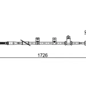 Трос ручного тормоза BOSCH 1 987 482 618