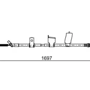 Трос ручного тормоза BOSCH 1 987 482 627