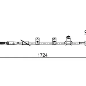 Трос ручного тормоза BOSCH 1 987 482 619