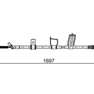 Трос ручного тормоза BOSCH 1 987 482 628