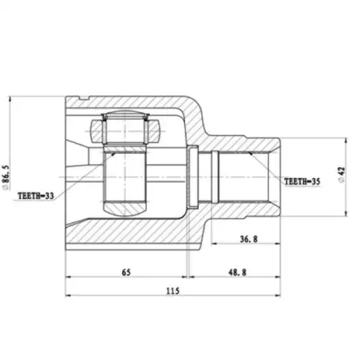 Z87940R ZIKMAR ШРУС ВНУТРЕННИЙ