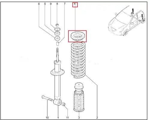подушка пружины задняя! Lada 2110-2112 21100291265200