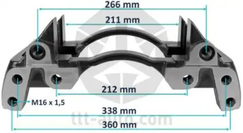 держатель скобы диск. тормоза! BPW/DANA 20224 TTT