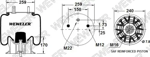 Пневмоподушка WEWELER YP207719W
