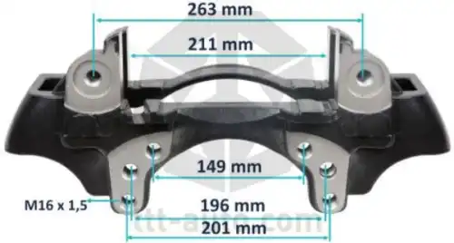 держатель скобы диск. тормоза! 6отв. левый 22.5' Wabco PAN 22-1, SCHMITZ 20263 TTT