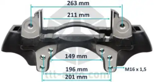 держатель скобы диск. тормоза! 6отв. правый 22.5' Wabco PAN 22-1, SCHMITZ 20264 TTT