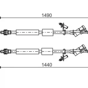 Трос ручного тормоза BOSCH 1 987 482 721