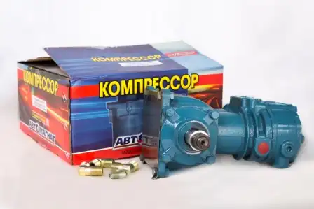 компрессор! в сборе со шкивом, 270 л/мин, плоская голова МАЗ 5336-3509012-10 АВТОМАГНАТ