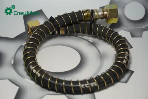 шланг тормозной в металлической оплетке! L=605 мм (гайка 24-гайка 24)МАЗ 6422-3506085 СПЕЦМАШ