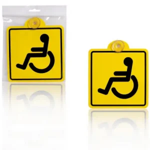 знак! 'инвалид', гост, внутренний, на присоске 150х150мм, в уп. 1шт AZN07 AIRLINE