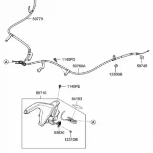 Трос ручного тормоза MOBIS 59770H9000