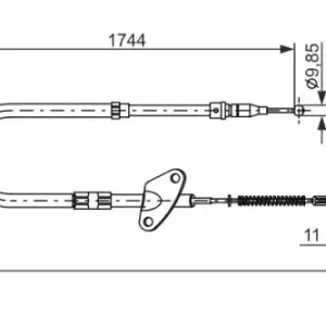 Трос ручного тормоза BOSCH 1 987 477 122