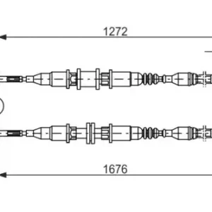 Трос ручного тормоза BOSCH 1 987 477 136