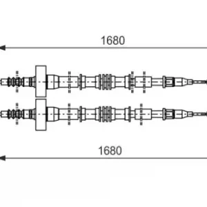 Трос ручного тормоза BOSCH 1 987 477 528