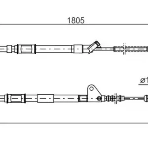 Трос ручного тормоза BOSCH 1 987 477 546
