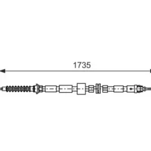 Трос ручного тормоза BOSCH 1 987 477 734