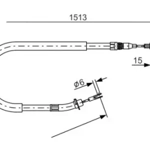 Трос ручного тормоза BOSCH 1 987 477 852