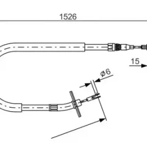 Трос ручного тормоза BOSCH 1 987 477 859
