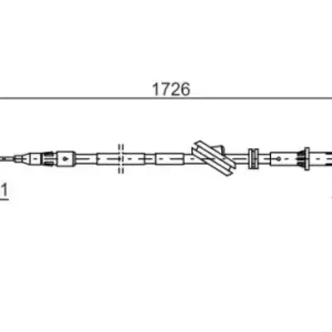 Трос ручного тормоза BOSCH 1 987 477 897