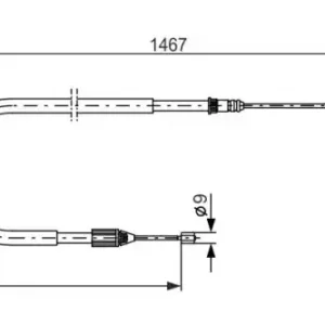Трос ручного тормоза BOSCH 1 987 477 937