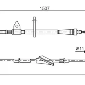 Трос ручного тормоза BOSCH 1 987 477 995