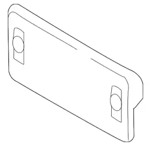 95B807287A1E0 Licence plate holder Black PORSCHE