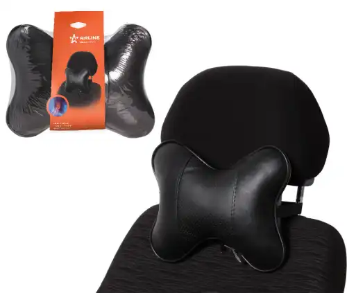 подушка на подголовник! экокожа, черная ASP-B-05 AIRLINE