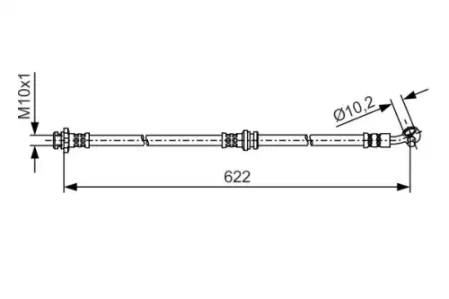 шланг тормозной! передний Nissan Qashqai 13> 1 987 481 A31 BOSCH