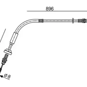 Трос ручного тормоза BOSCH 1 987 482 543