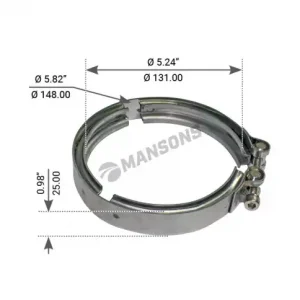 Хомут глушителя MANSONS 100.662
