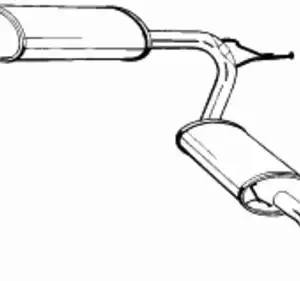 глушитель задняя часть! Fiat Ducato, Peugeot Boxer 2.3JTD/2.8JTD 02> 283-581 BOSAL