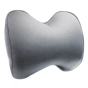 подушка! на подголовник экокожа, серая PM0471 ZIPOWER