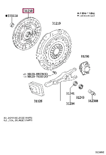 Корзина сцепления TOYOTA / LEXUS 31250-0K281