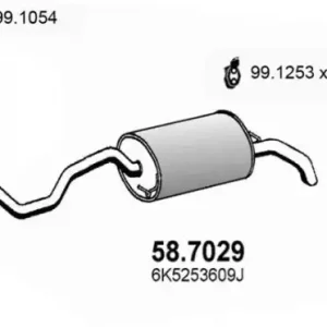 ASSO 58.7029 Задн. часть глушителя 373575