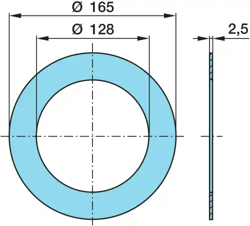 кольцо !пластиковое 128x165x2.5 BPW 03.310.98.21.0