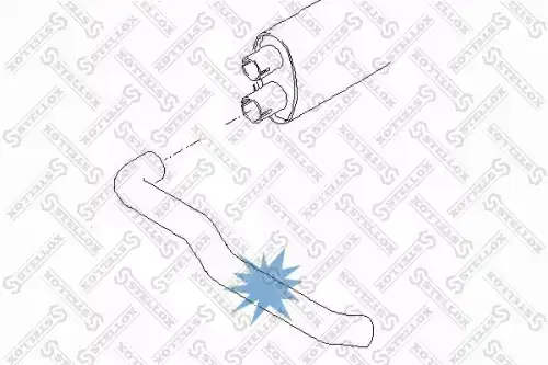 труба глушителя выхлопная !3-изг MAN L2000 6/7/8/9/10. D0824/0826FL/LFL 82-03526-SX STELLOX