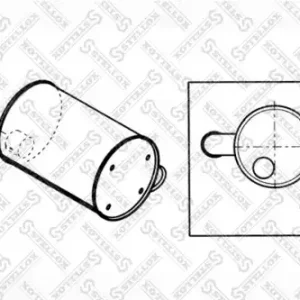 резонатор(бочка) глушителя !ЕВРО 3 выход сбокуMAN F90 19/19/22/24/25/26 D2865/2866 85-> 82-03010-SX STELLOX