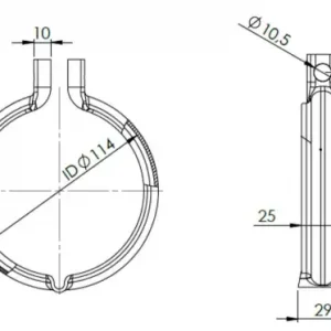 Хомут глушителя DINEX 80905
