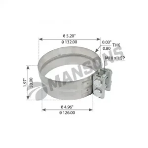 Хомут глушителя MANSONS 900.618