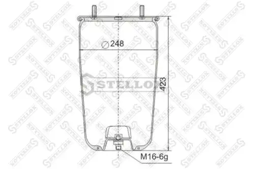 Пневмоподушка STELLOX 90-49610-SX