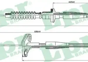 Трос ручного тормоза LPR C0118B