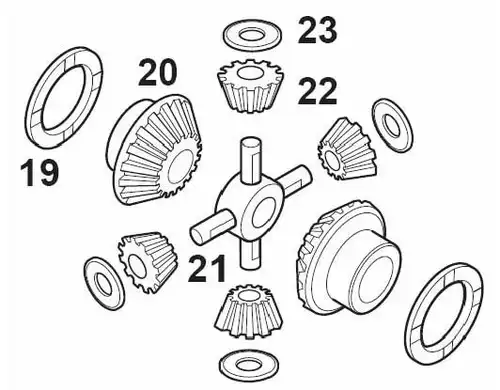 р/к дифференциала! (м) крестовина, 4сателита, 6шайб, 2шестер MAN HY13110 56170091 EURORICAMBI
