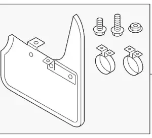 Брызговики передние Q3 83A075111 VAG
