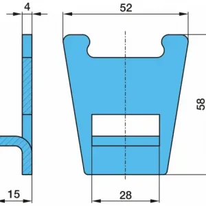 пластина торм. колодки !35/52x52x4 (трапецевидная) Omn BPW 03.167.23.02.0